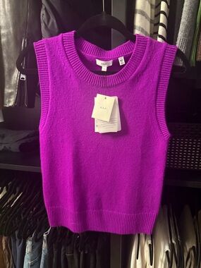 A.L.C. Magenta Crewneck Knit Sweater